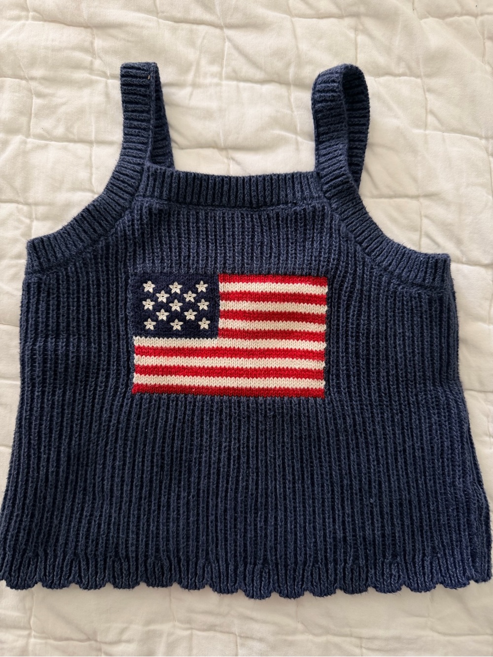 Baby GAP Navy Knit American Flag Tank size 2T